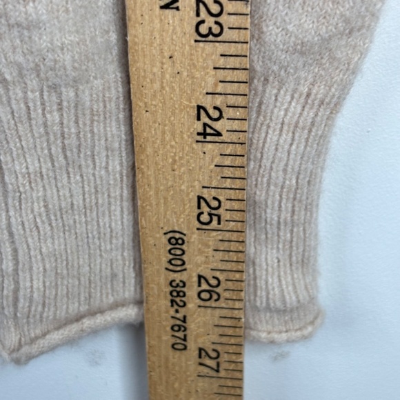 J Crew Rollneck Sweater L Supersoft Yarn Beige Wool Alpaca Classic Minimalist - Picture 9 of 10